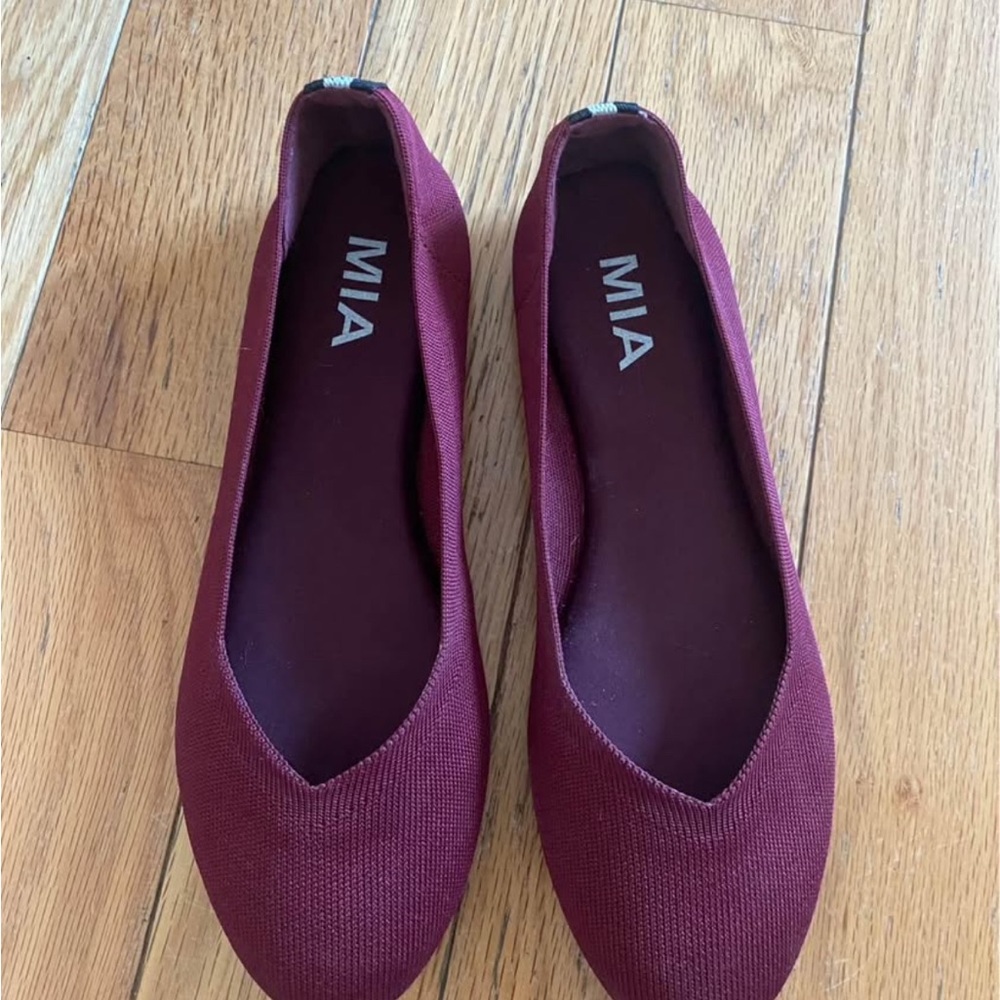 MIA Burgundy Slip-On Flats